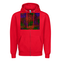 Red halloween leopard Zipper Hoodie - BundleAndBundleShop