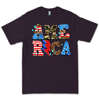 Plum america with heart Premium Tee - AdoDesignShop