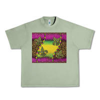 Oil Green mardi gras  leopard pink glitter Urban Heavy Tee - BarkalooDesign