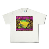 Pistachio mardi gras  leopard pink glitter Urban Heavy Tee - BarkalooDesign