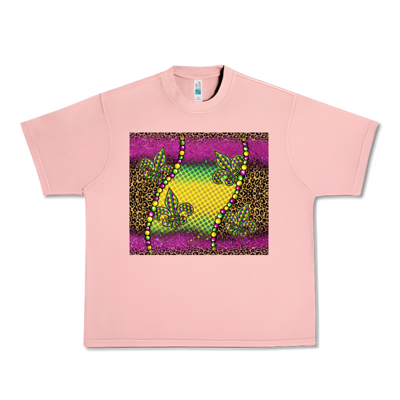 Mardi Gras  Leopard Pink Glitter Urban Heavy Tee by BarkalooDesign | Teevron