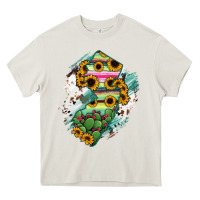 Cream New jersey State Map Heavy Core Tee - RanaPortraitStore