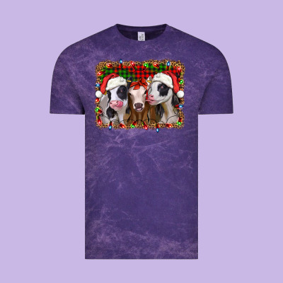 Christmas Heifers Vintage Tee Designed By Jasminsmagicworld
