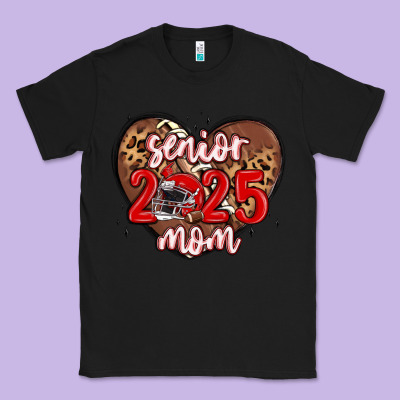 Senior 2025 Mom Football Classic Tee Designed By Maliassmallbusiness