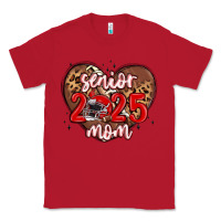 Red senior 2025 mom football Classic Tee - MaliasSmallBusiness