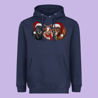 Christmas Heifers Heavyweight Hoodie Designed By Ranaportraitstore