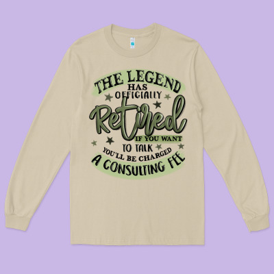 The Legend Has Officially Retired Long Sleeve Tee Designed By Maliassmallbusiness
