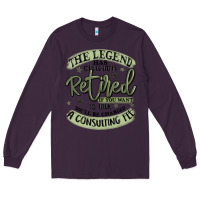 Plum the legend has officially retired Long Sleeve Tee - MaliasSmallBusiness