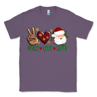 Lavender peace love Santa Classic Tee - AdoDesignShop