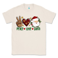Natural peace love Santa Classic Tee - AdoDesignShop