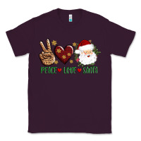 Plum peace love Santa Classic Tee - AdoDesignShop