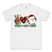 White peace love Santa Classic Tee - AdoDesignShop