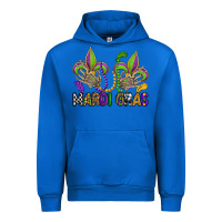 Cobalt mardi gras skeleton hands  fleur de lis Urban Hoodie - OliviaCreatesArt