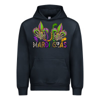 Navy mardi gras skeleton hands  fleur de lis Urban Hoodie - OliviaCreatesArt