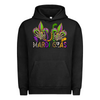 Pigment Black mardi gras skeleton hands  fleur de lis Urban Hoodie - OliviaCreatesArt