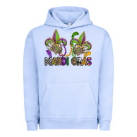 Pigment Grape Ice mardi gras skeleton hands  fleur de lis Urban Hoodie - OliviaCreatesArt