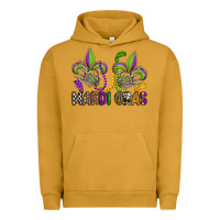 Pigment Peanut Butter mardi gras skeleton hands  fleur de lis Urban Hoodie - OliviaCreatesArt