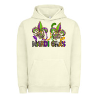 Pigment Pistachio mardi gras skeleton hands  fleur de lis Urban Hoodie - OliviaCreatesArt