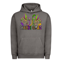 Pigment Tornado mardi gras skeleton hands  fleur de lis Urban Hoodie - OliviaCreatesArt