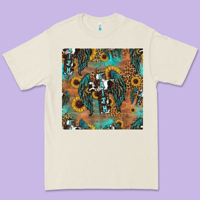 Faith Cross Seamless Pattern Premium Tee Designed By Hra Design Shop