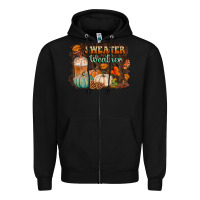 Black sweater weather Zipper Hoodie - BundleAndBundleShop