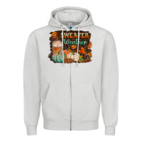 Dove Grey sweater weather Zipper Hoodie - BundleAndBundleShop