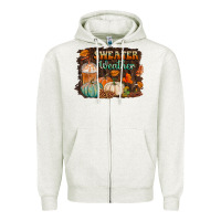 Oatmeal Heather sweater weather Zipper Hoodie - BundleAndBundleShop