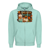 Seafoam sweater weather Zipper Hoodie - BundleAndBundleShop