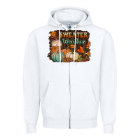 White sweater weather Zipper Hoodie - BundleAndBundleShop