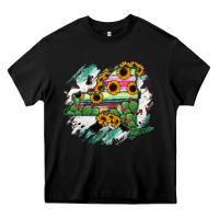 Black New York State Map Heavy Core Tee - RanaPortraitStore
