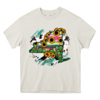 Cream New York State Map Heavy Core Tee - RanaPortraitStore
