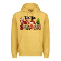 Antique Gold tis the season christmas Premium Hoodie - texasbilliewilder