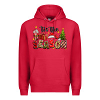 Cardinal tis the season christmas Premium Hoodie - texasbilliewilder