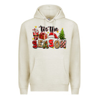 Oatmeal Heather tis the season christmas Premium Hoodie - texasbilliewilder