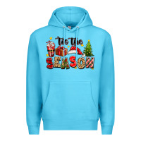 Ocean Blue tis the season christmas Premium Hoodie - texasbilliewilder
