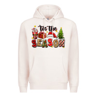 Pale Pink tis the season christmas Premium Hoodie - texasbilliewilder