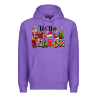 Purple tis the season christmas Premium Hoodie - texasbilliewilder