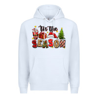 White tis the season christmas Premium Hoodie - texasbilliewilder