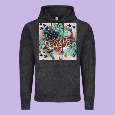 Statue Of Liberty Leopard Vintage Hoodie Designed By Bundleandbundleshop