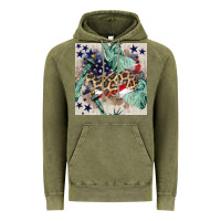 Vintage Olive statue of liberty leopard Vintage Hoodie - BundleAndBundleShop