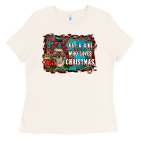 Bone just a girl who loves christmas Ladies Tee - RanaPortraitStore