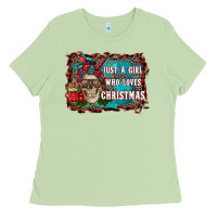Matcha just a girl who loves christmas Ladies Tee - RanaPortraitStore