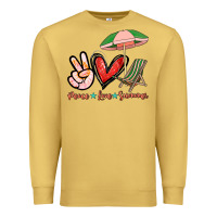 Antique Gold Peace love summer Premium Sweatshirt - NancyCooperArtShop