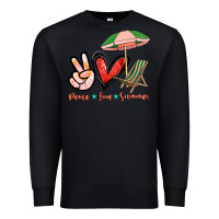 Black Peace love summer Premium Sweatshirt - NancyCooperArtShop