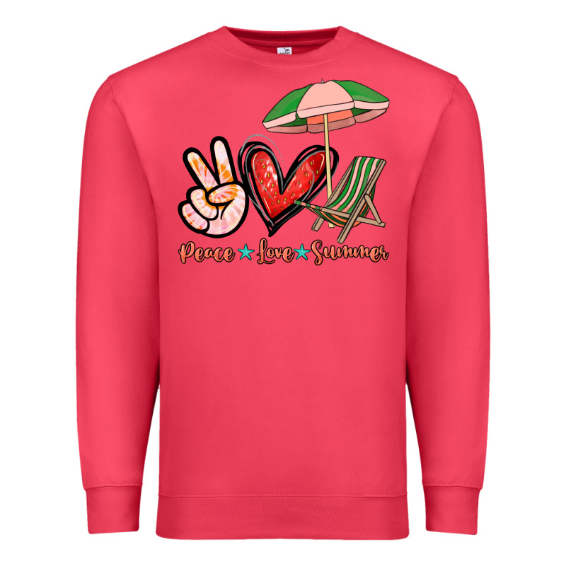 Peace Love Summer Premium Sweatshirt by NancyCooperArtShop | Teevron