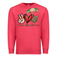 Cardinal Peace love summer Premium Sweatshirt - NancyCooperArtShop