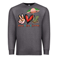 Charcoal Heather Peace love summer Premium Sweatshirt - NancyCooperArtShop