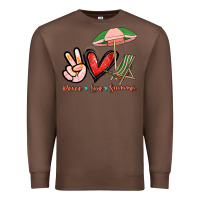 Chestnut Peace love summer Premium Sweatshirt - NancyCooperArtShop