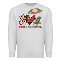 Dove Grey Peace love summer Premium Sweatshirt - NancyCooperArtShop