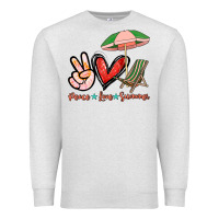 Oatmeal Heather Peace love summer Premium Sweatshirt - NancyCooperArtShop